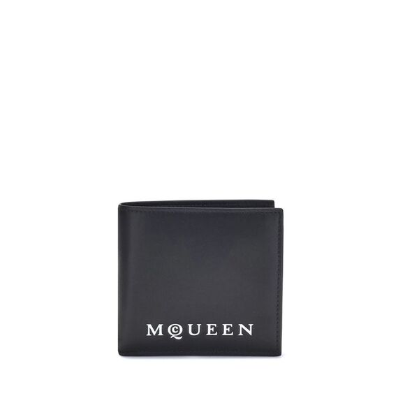 Alexander McQueen Black Calf Leather Bos Taurus Men's Wallet